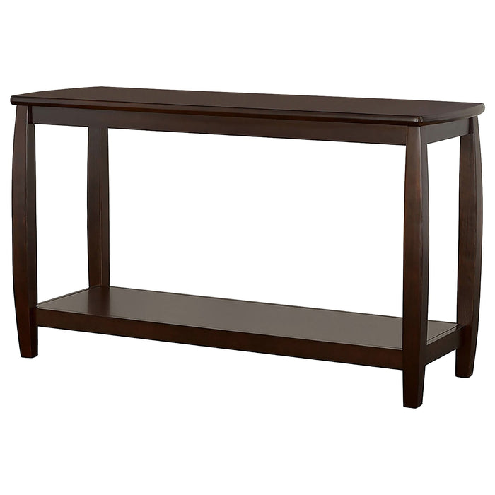 Dixon Wood Entryway Console Table with Shelf Cappuccino - Walo Furniture 