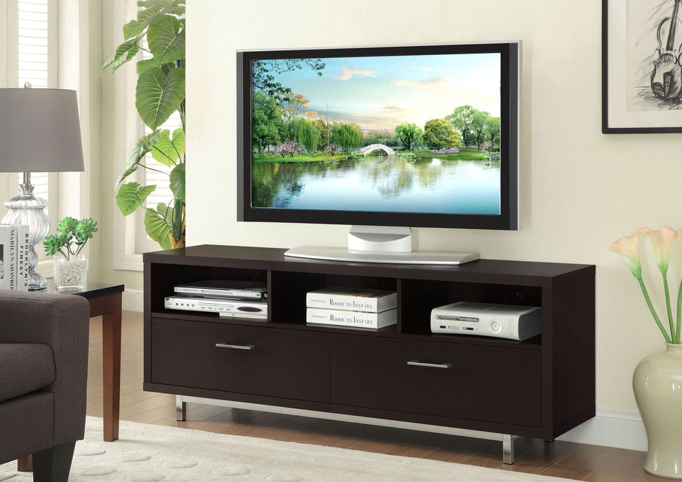 Casey 2-drawer Engineered Wood 60" TV Stand Cappuccino - Walo Furniture 