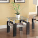 Dyer 1-shelf Square Glass Top Side End Table Black - Walo Furniture 