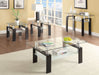 Dyer 1-shelf Square Glass Top Side End Table Black - Walo Furniture 