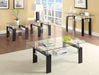 Dyer Rectangular Glass Top Entryway Sofa Console Table Black - Walo Furniture 