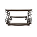 Laney Scrollwork Entryway Sofa Console Table Deep Merlot - Walo Furniture 