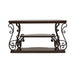 Laney Scrollwork Entryway Sofa Console Table Deep Merlot - Walo Furniture 