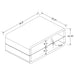 Elana 1-shelf Rectangular Coffee Table White High Gloss - Walo Furniture 