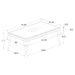 Carone Rectangular Glass Top Coffee Table Black and Chrome - Walo Furniture 