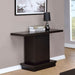 Reston Engineered Wood Pedestal Console Table Cappuccino - Walo Furniture 