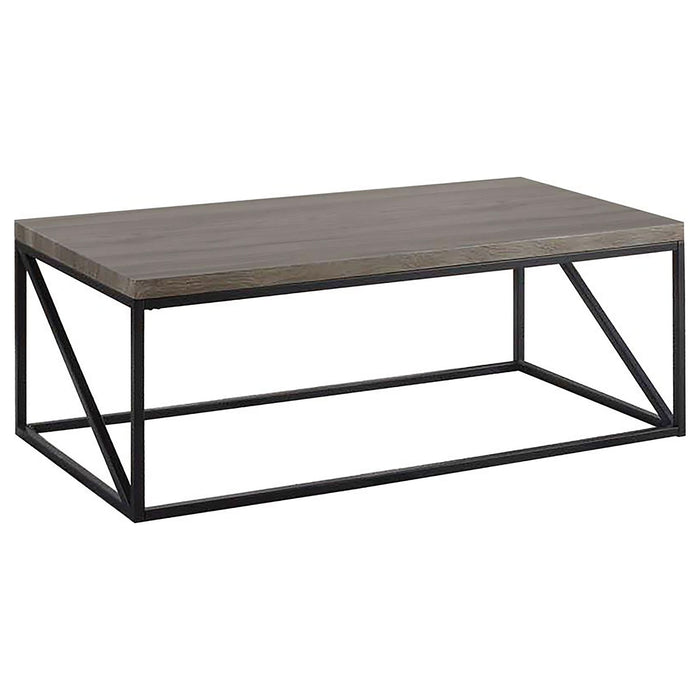 Birdie Rectangular Engineered Wood Coffee Table Sonoma Grey - Walo Furniture 