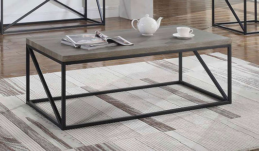 Birdie Rectangular Engineered Wood Coffee Table Sonoma Grey - Walo Furniture 