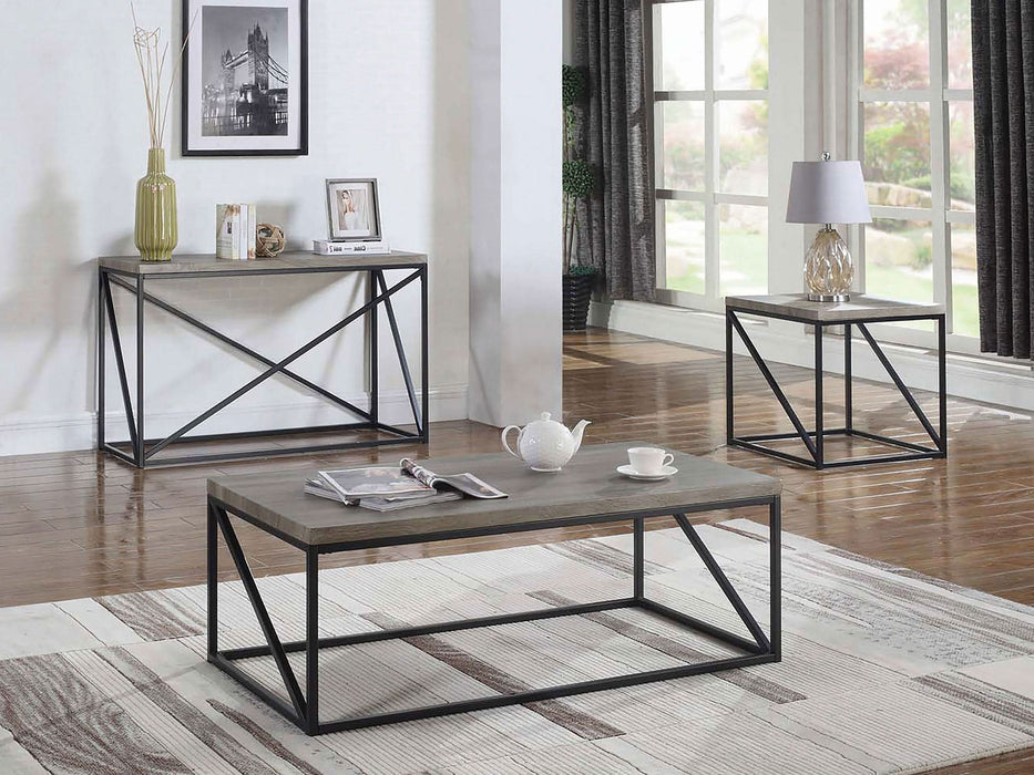 Birdie Rectangular Engineered Wood Coffee Table Sonoma Grey - Walo Furniture 