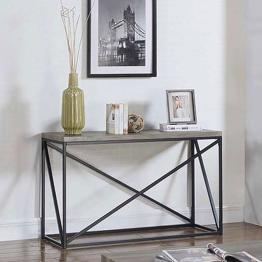 Birdie Rectangular Entryway Console Table Sonoma Grey - Walo Furniture 