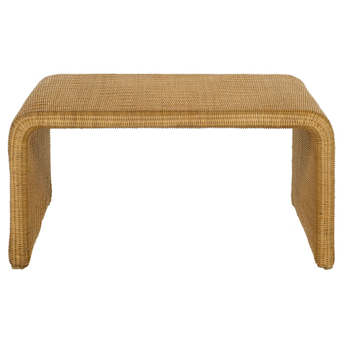 Juanita Square Woven Rattan Coffee Table Natural