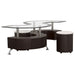 Buckley 3-piece Coffee Table and Stools Set Cappuccino - Walo Furniture 