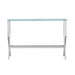 Saide Rectangular Glass Top Entryway Console Table Chrome - Walo Furniture 