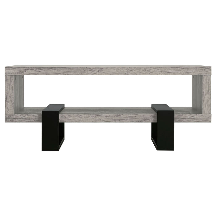 Dinard Engineered Wood Coffee Table Grey Driftwood - Walo Furniture 