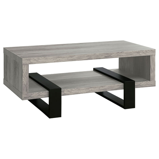 Dinard Engineered Wood Coffee Table Grey Driftwood - Walo Furniture 