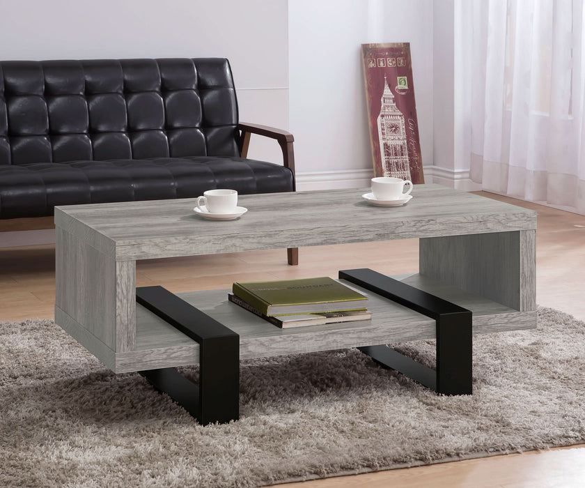 Dinard Engineered Wood Coffee Table Grey Driftwood - Walo Furniture 