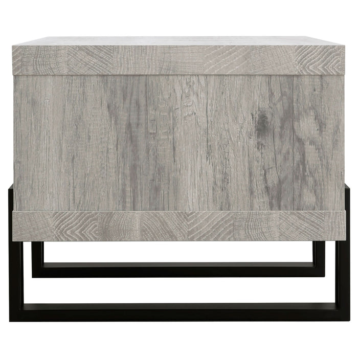 Dinard Engineered Wood Coffee Table Grey Driftwood - Walo Furniture 