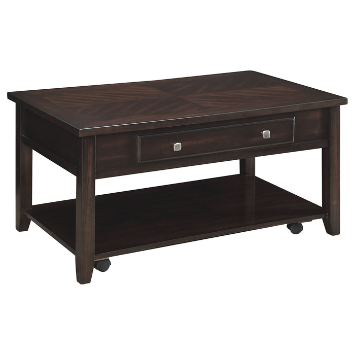 Bradford Rectangular Wood Lift Top Coffee Table Walnut - Walo Furniture 