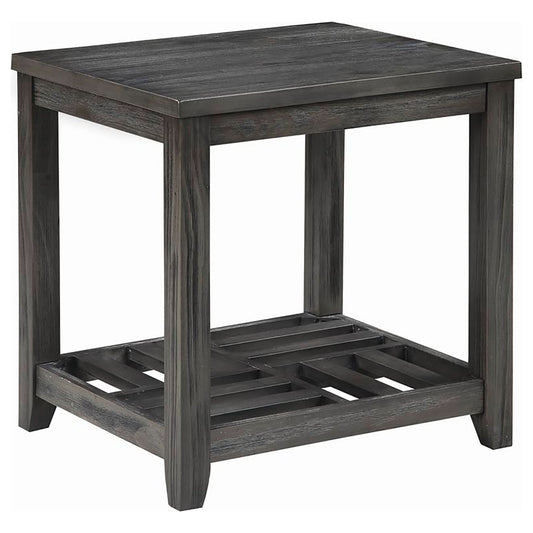 Cliffview 1-shelf Square Wood Side End Table Grey - Walo Furniture 