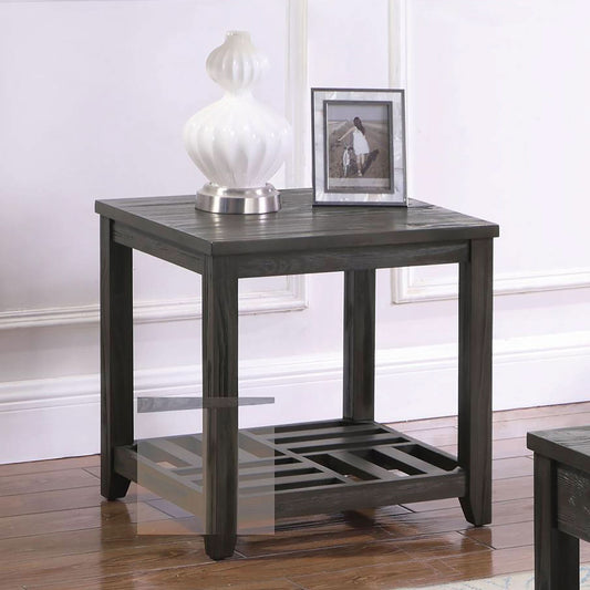 Cliffview 1-shelf Square Wood Side End Table Grey - Walo Furniture 