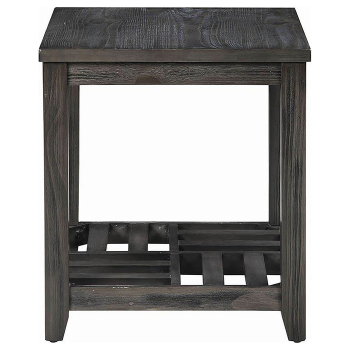 Cliffview 1-shelf Square Wood Side End Table Grey - Walo Furniture 