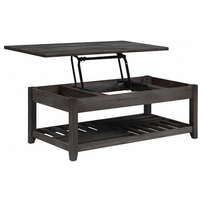 Cliffview Rectangular Wood Lift Top Coffee Table Grey - Walo Furniture 