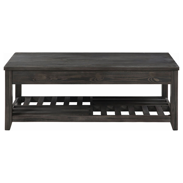 Cliffview Rectangular Wood Lift Top Coffee Table Grey - Walo Furniture 