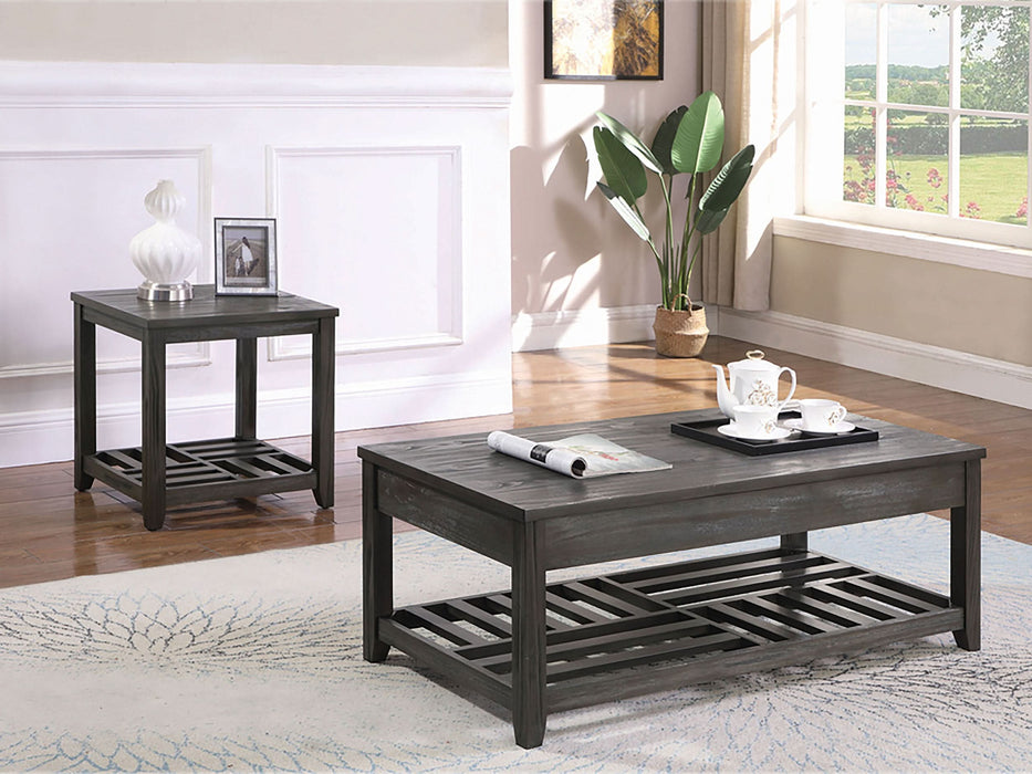 Cliffview Rectangular Wood Lift Top Coffee Table Grey - Walo Furniture 