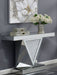 Amore Mirrored Acrylic Entryway Sofa Console Table Silver - Walo Furniture 