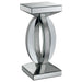 Amalia Square Mirrored Acrylic Crystal Side End Table Silver - Walo Furniture 