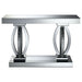 Amalia Mirrored Acrylic Entryway Sofa Console Table Silver - Walo Furniture 