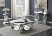 Amalia Square Mirrored Acrylic Crystal Coffee Table Silver - Walo Furniture 