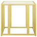 Adri Rectangular Glass Top Side End Table Matte Brass - Walo Furniture 