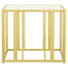 Adri Rectangular Glass Top Side End Table Matte Brass - Walo Furniture 