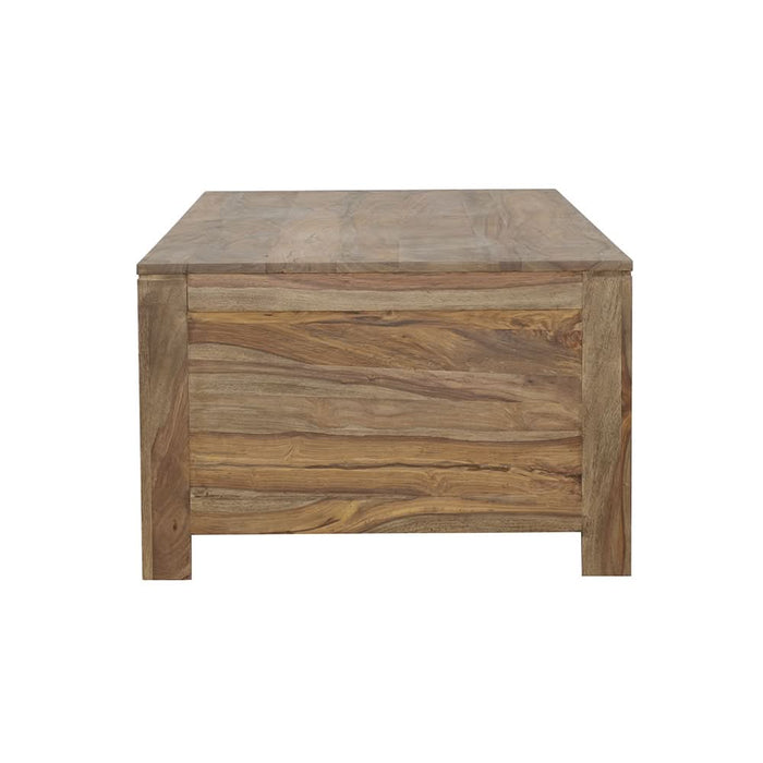 Esther 6-drawer Solid Wood Coffee Table Natural Sheesham - Walo Furniture 