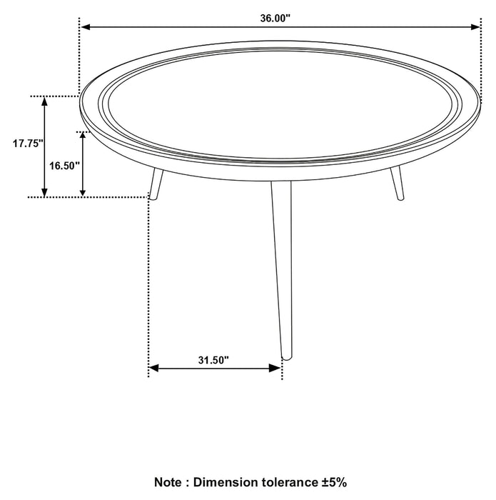 Zoe Round Mango Wood Coffee Table Natural and Black