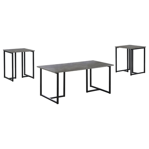 Nyla 3-piece Engineered Wood Coffee Table Set Weathered Grey - Walo Furniture 