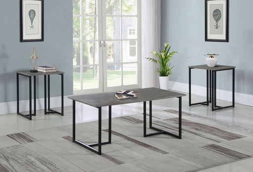 Nyla 3-piece Engineered Wood Coffee Table Set Weathered Grey - Walo Furniture 