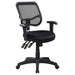 Rollo Upholstered Adjustable Ergonomic Office Chair Black - Walo Furniture 