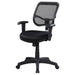 Rollo Upholstered Adjustable Ergonomic Office Chair Black - Walo Furniture 