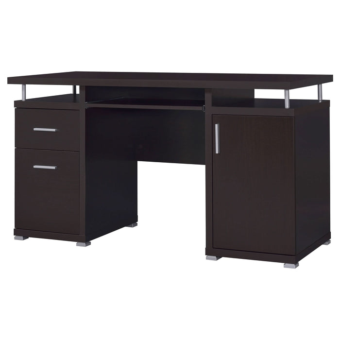 Tracy 55-inch 2-drawer Office Computer Desk Cappuccino - Walo Furniture 