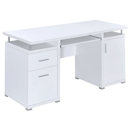 Tracy 55-inch 2-drawer Office Computer Desk White - Walo Furniture 