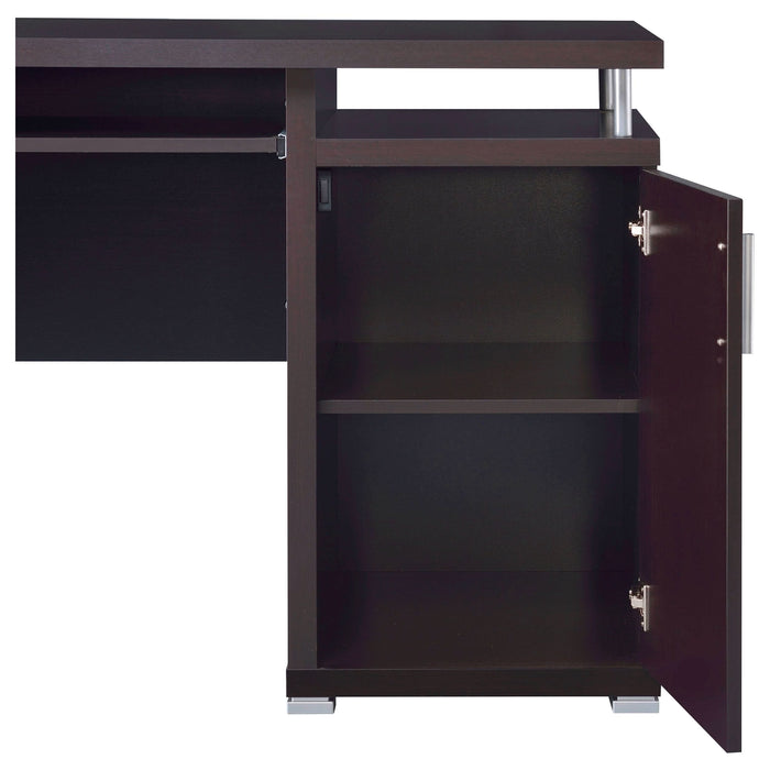 Tracy 55-inch 2-drawer Office Computer Desk Cappuccino - Walo Furniture 