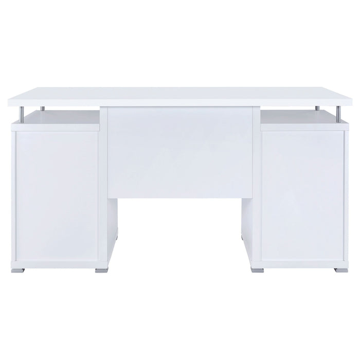 Tracy 55-inch 2-drawer Office Computer Desk White - Walo Furniture 