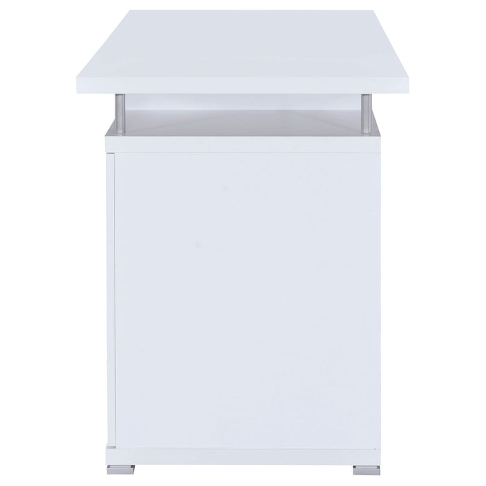 Tracy 55-inch 2-drawer Office Computer Desk White - Walo Furniture 