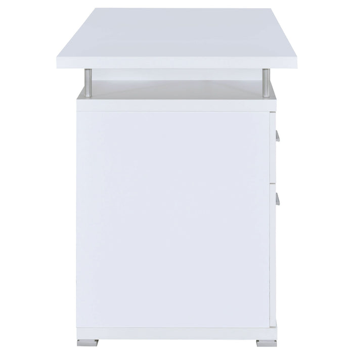 Tracy 55-inch 2-drawer Office Computer Desk White - Walo Furniture 