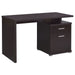 Irving 47-inch 2-drawer Office Computer Desk Cappuccino - Walo Furniture 