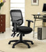 Rollo Upholstered Adjustable Ergonomic Office Chair Black - Walo Furniture 