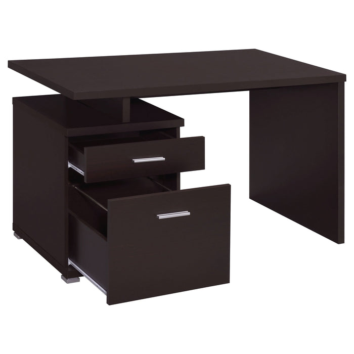 Irving 47-inch 2-drawer Office Computer Desk Cappuccino - Walo Furniture 