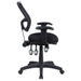 Rollo Upholstered Adjustable Ergonomic Office Chair Black - Walo Furniture 